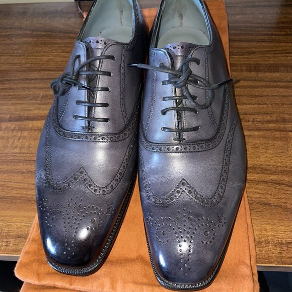 Edward Green Inverness - Midnight Blue Antique Calf Oxfords - 8/8.5 F 888 Last main image 9